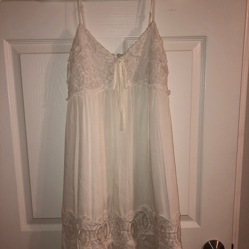 White lace babydoll dress